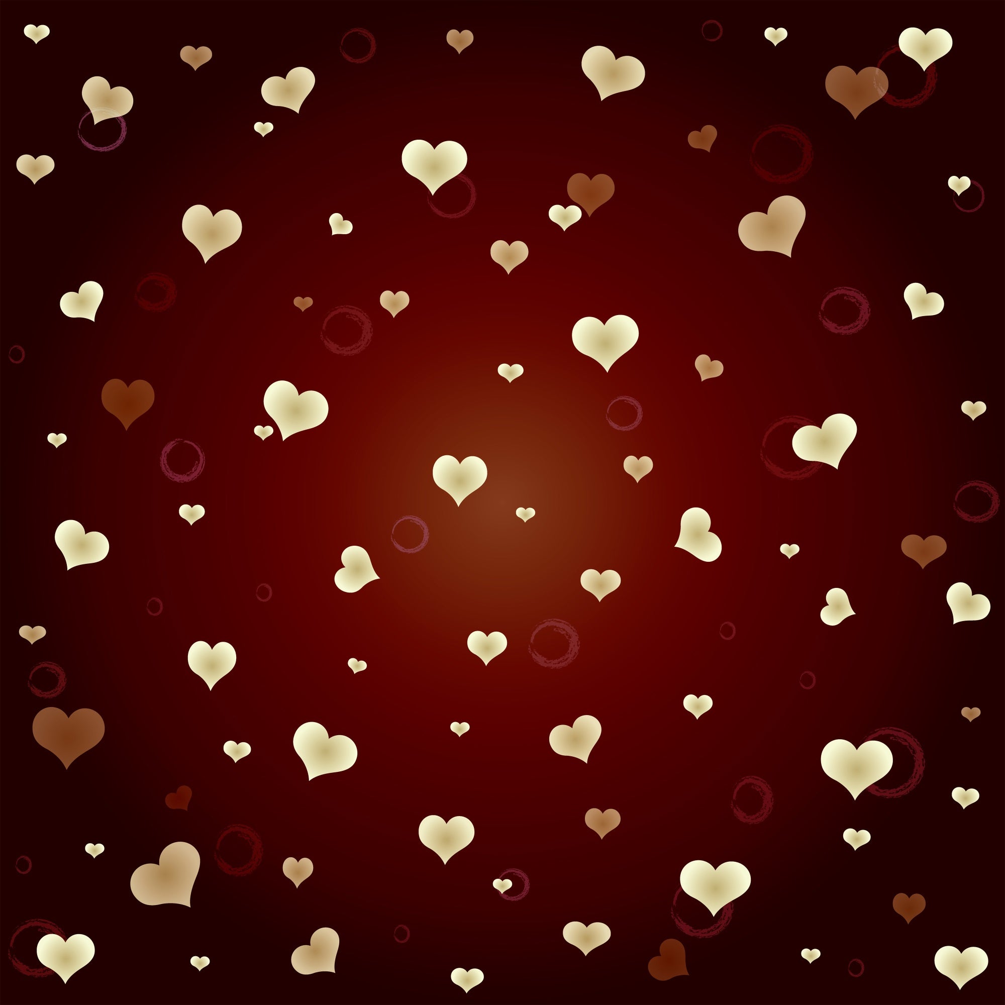 Valentine Backdrops Photography Golden Hearts Red Backdrop BRP11-450