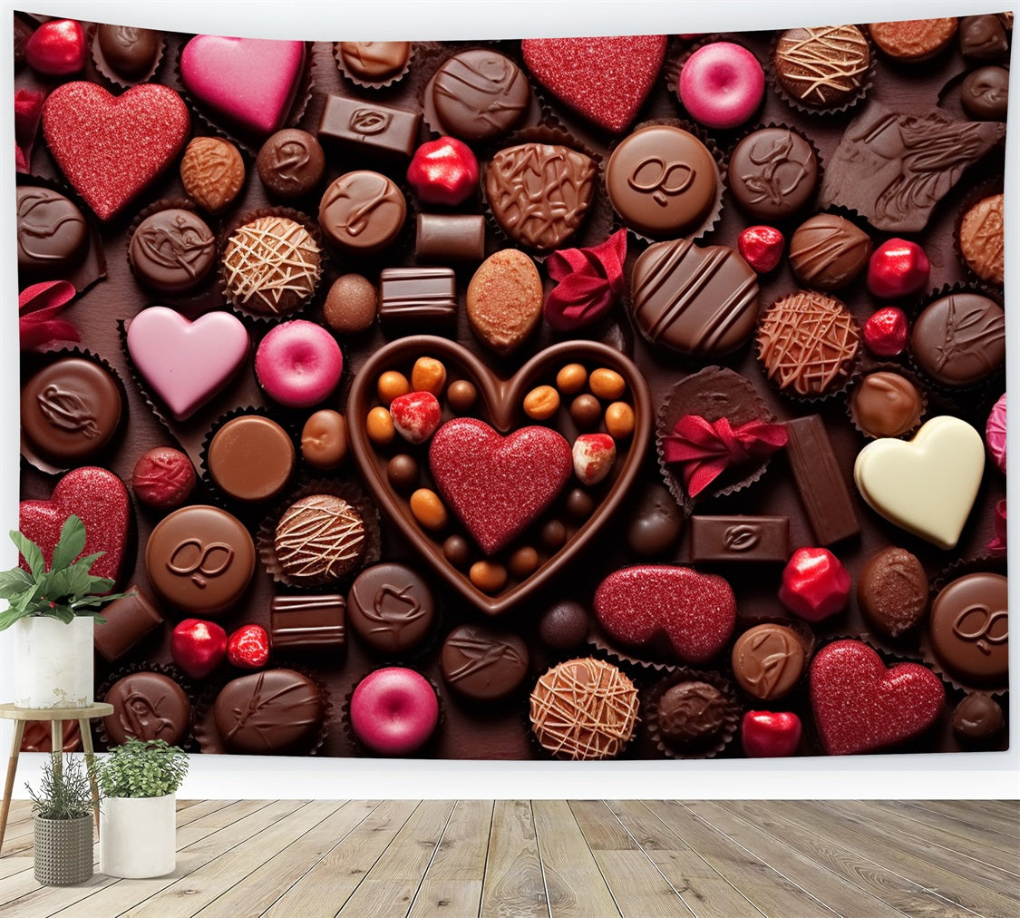 Valentine Backdrop Ideas Heart Themed Chocolate Backdrop BRP12-162