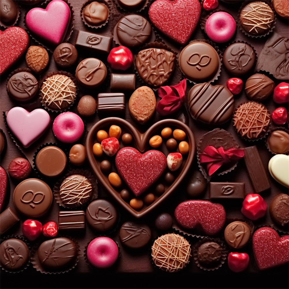 Valentine Backdrop Ideas Heart Themed Chocolate Backdrop BRP12-162