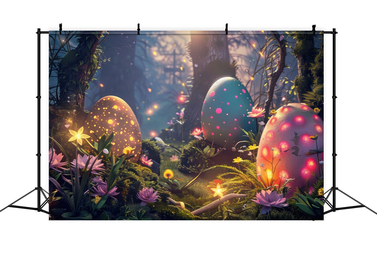 Backdrop For Easter Forest Egg Glow Photography Backdrop BRP12-430