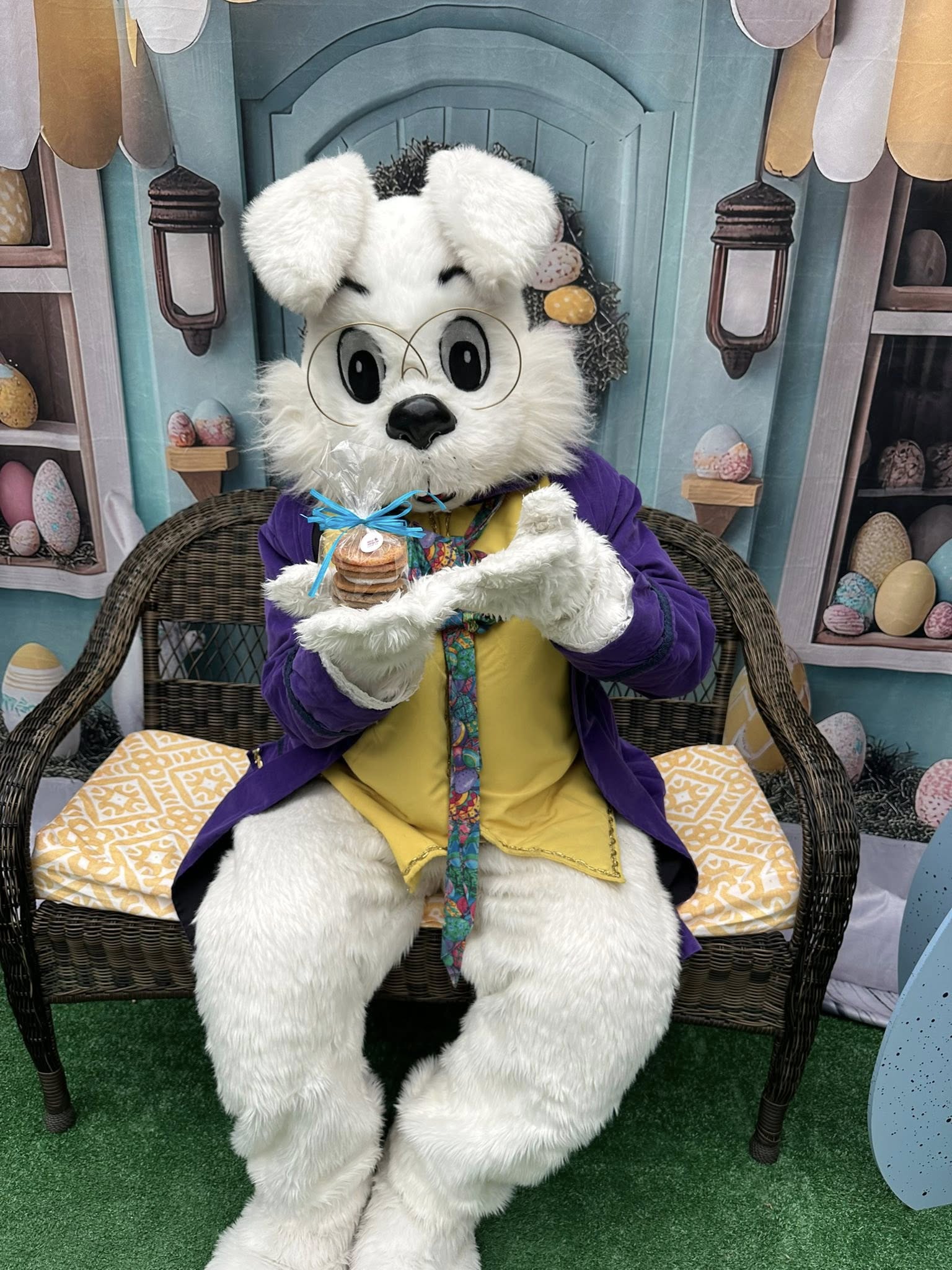 Easter Backdrops Photography Whimsical Bunny Store Scene Backdrop BRP12-734