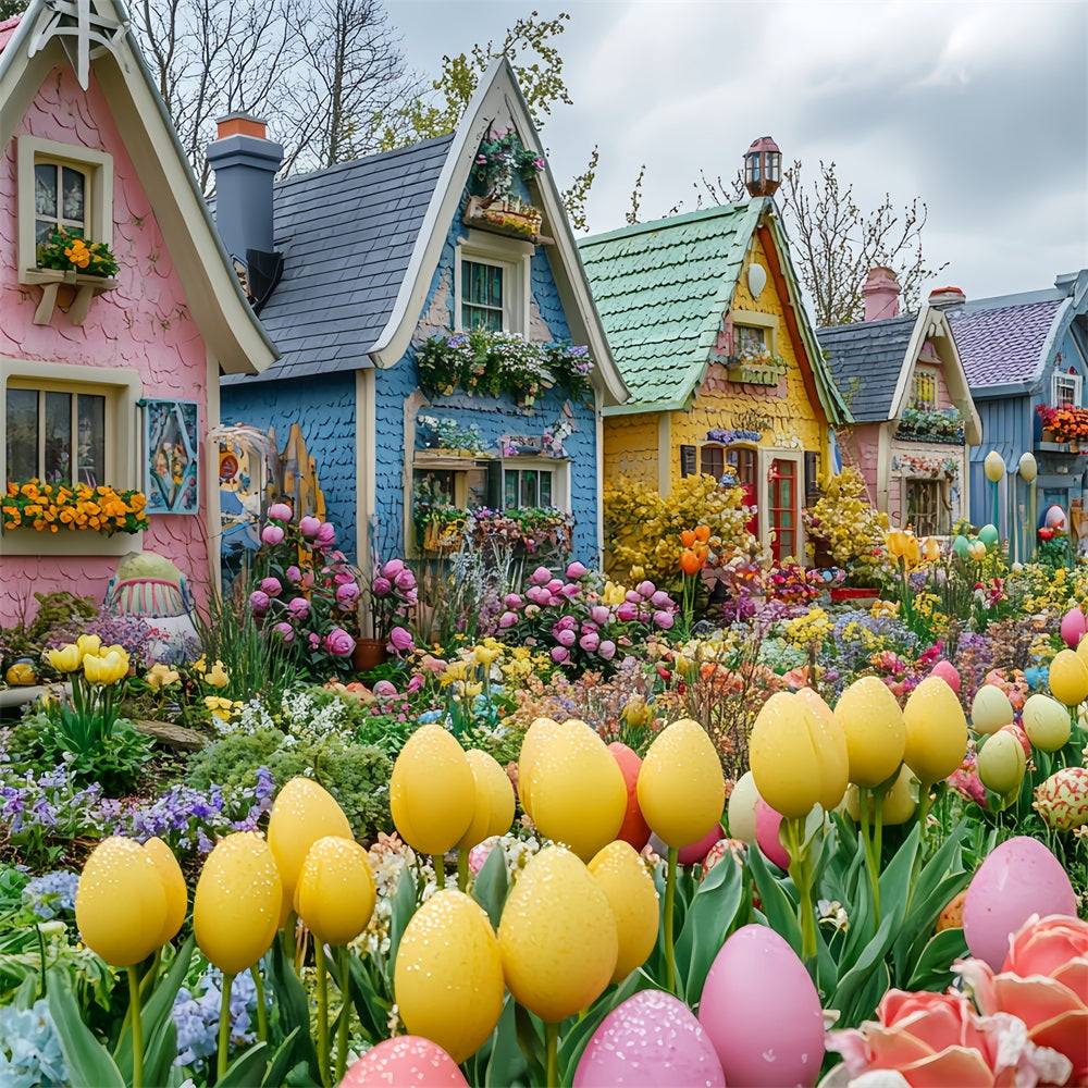 Easter Photo Backdrop Ideas Bunny Floral Cottage Backdrop BRP12-744