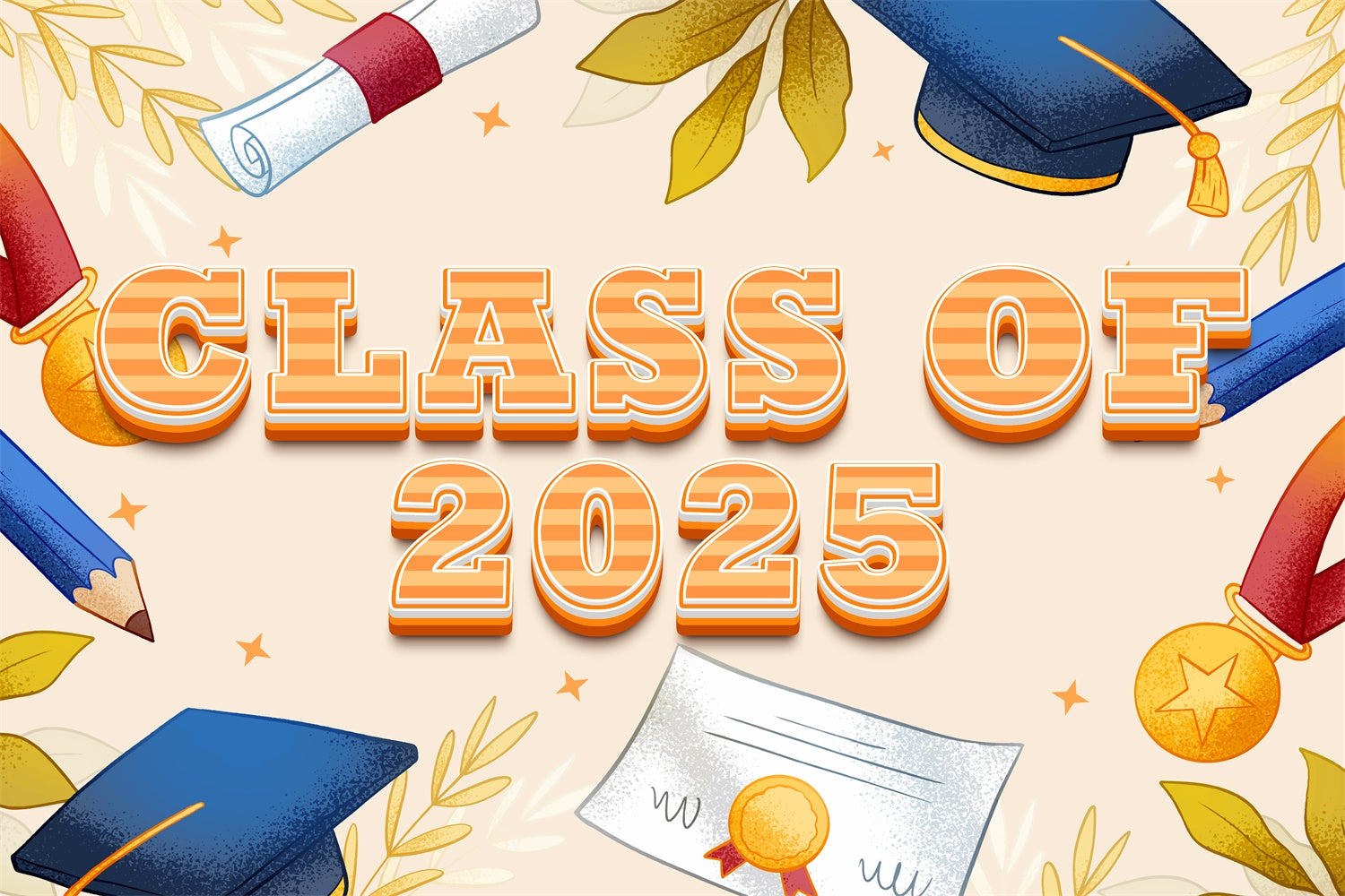 Graduation Photo Backdrop Ideas Vintage Style 2025 Graduation Party Backdrop BRP2-260