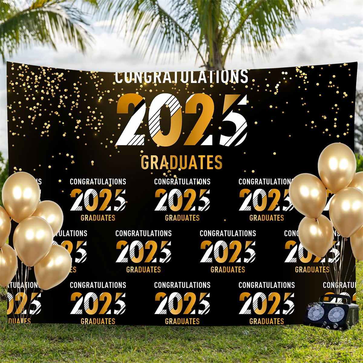 Custom Graduation Backdrop Sparkling Celebration Graduation Party Backdrop BRP3-4
