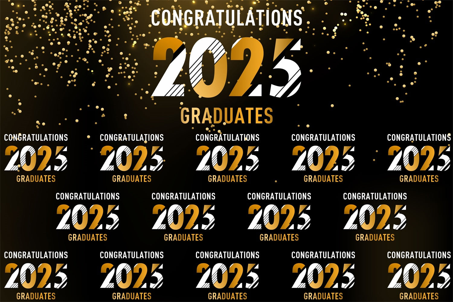 Custom Graduation Backdrop Sparkling Celebration Graduation Party Backdrop BRP3-4