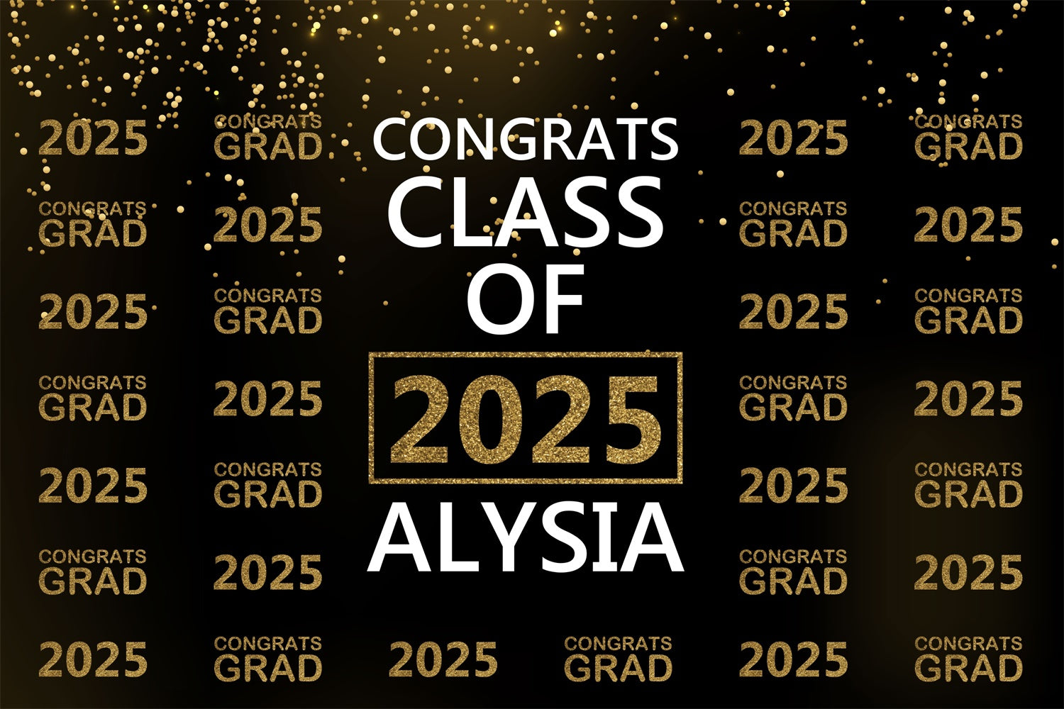 Custom Graduation Backdrop Glitter 2025 Ceremony Graduation Party Backdrop BRP3-8
