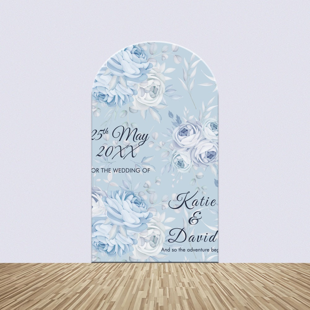 Wedding Photo Backdrops Blue Bloom Memory Customized Arch Backdrop Kit BRP4-149