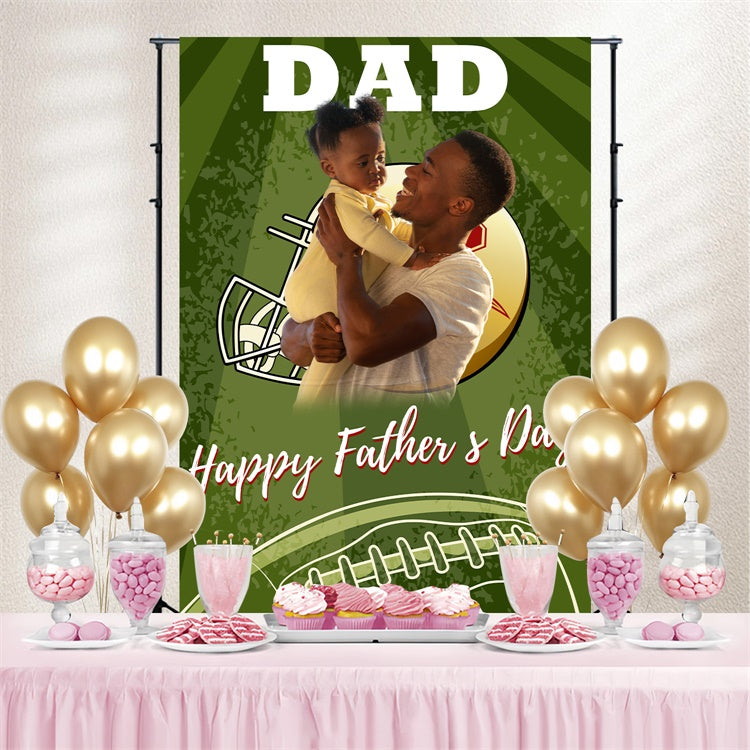 Fathers Day Backdrop Ideas American Football Custom Backdrop BRP5-33