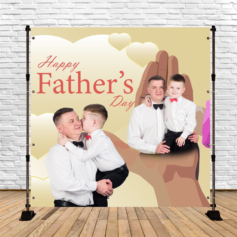 Father's Day Photo Backdrop Elegant Heart Backdrop BRP5-69