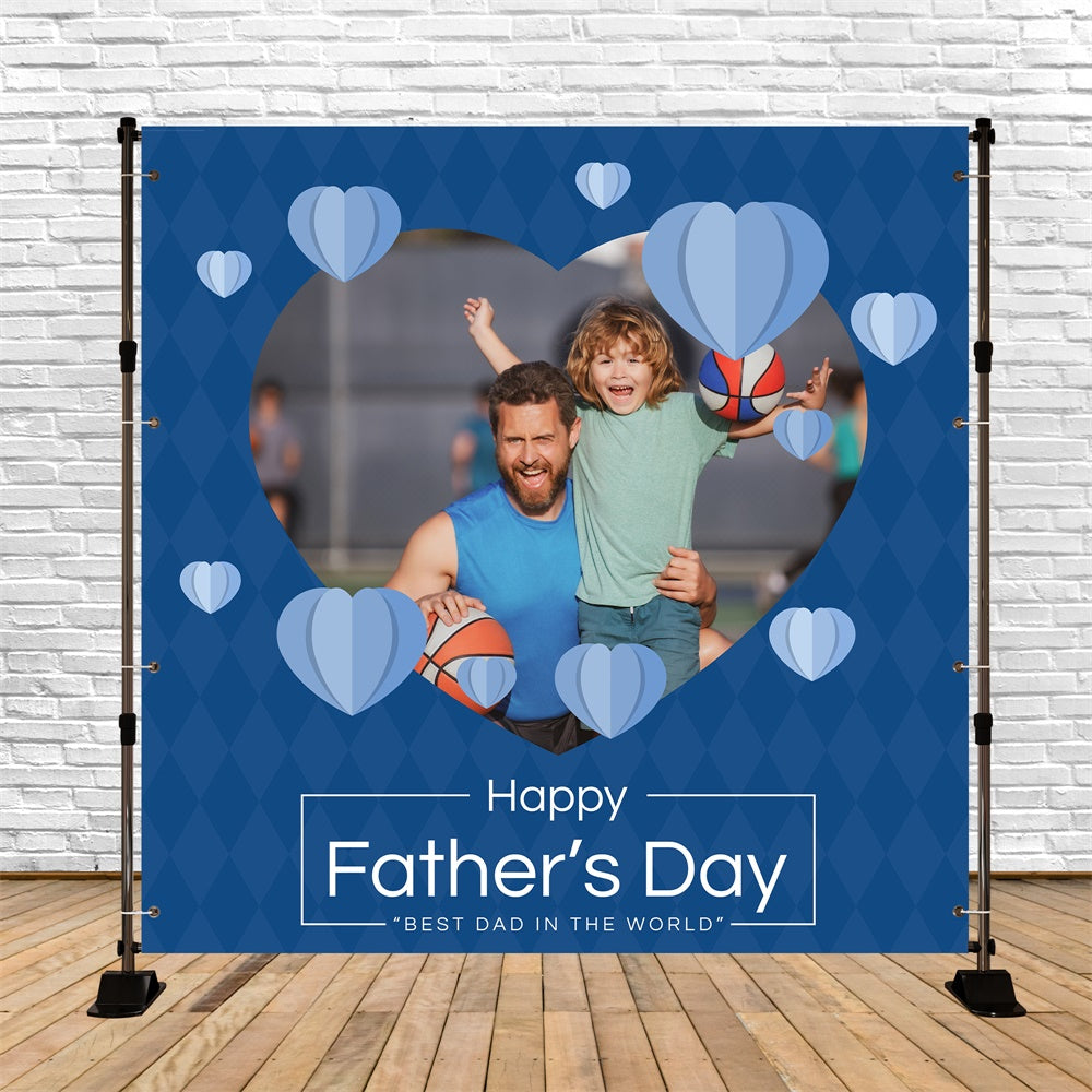 Fathers Day Backdrop Ideas Blue Heart Sports Custom Backdrop BRP5-70
