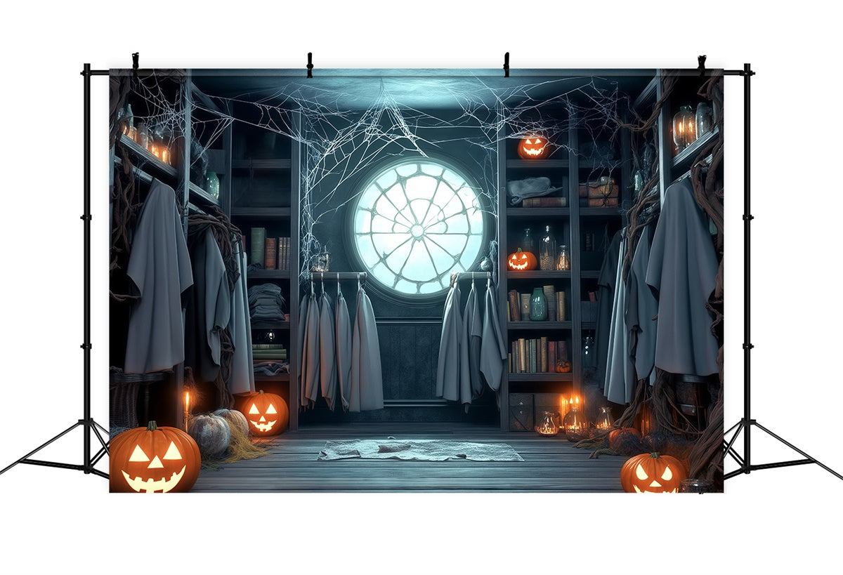 Halloween Backdrop Ideas Ghostly Dressing Room Backdrop BRP57-110