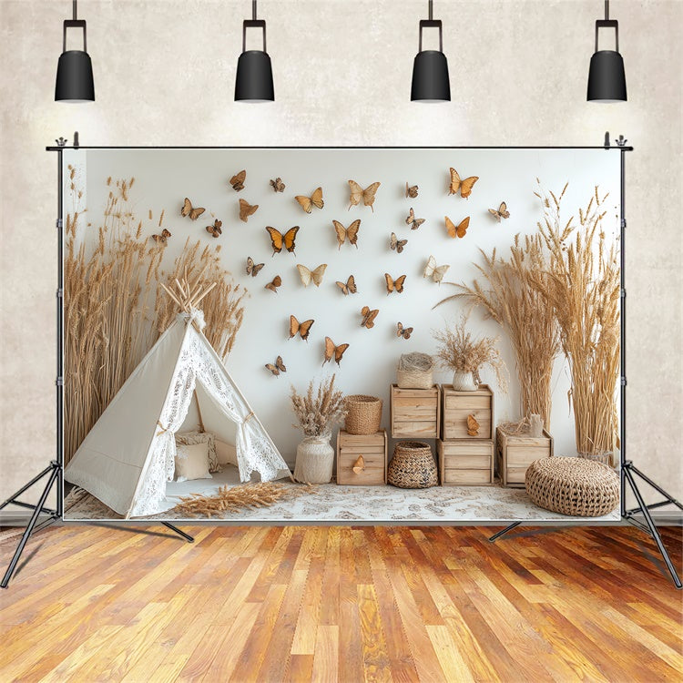 Bohemian Backdrops Butterfly Tent Fall Photo Backdrop BRP57-190
