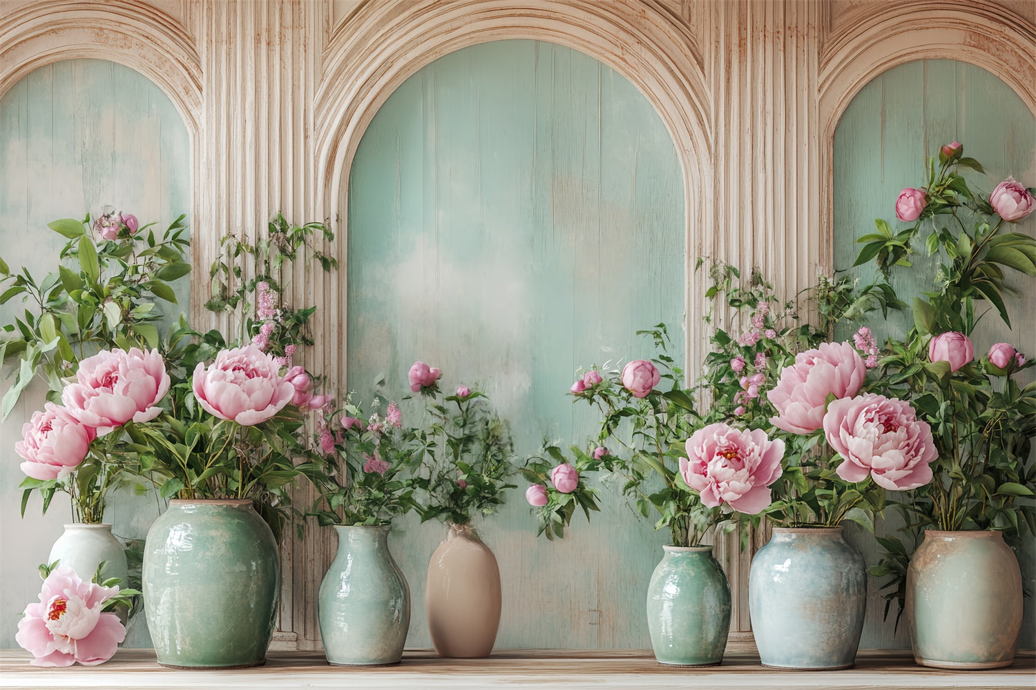 Autumn Photo Backdrop Fall Bloom Vase Display Backdrop BRP57-195