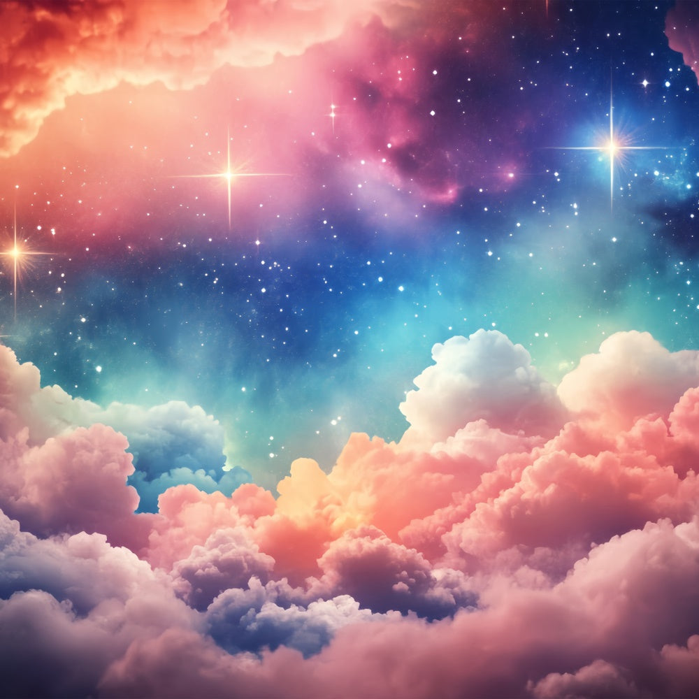 Cloud Photo Backdrop Cosmic Candy Sky Backdrop BRP57-208