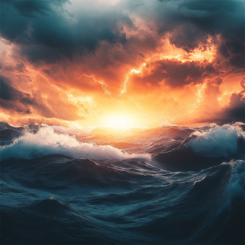 Sky Photo Backdrop Stormfire Ocean Horizon Backdrop BRP57-228