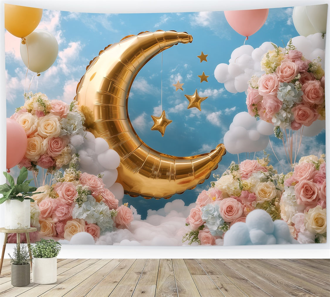 Sky Backdrops Crescent Dream Balloon Backdrop BRP57-229