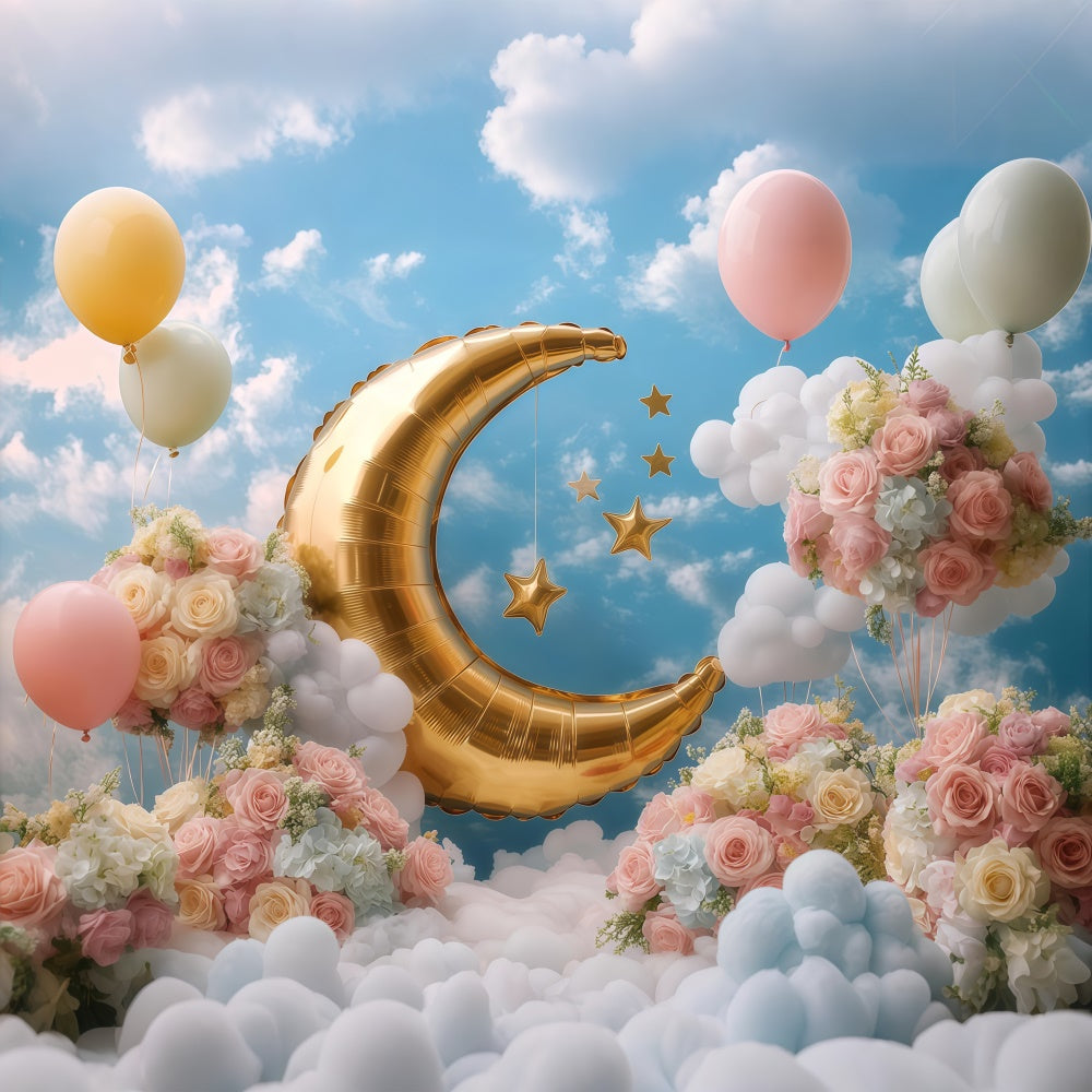 Sky Backdrops Crescent Dream Balloon Backdrop BRP57-229