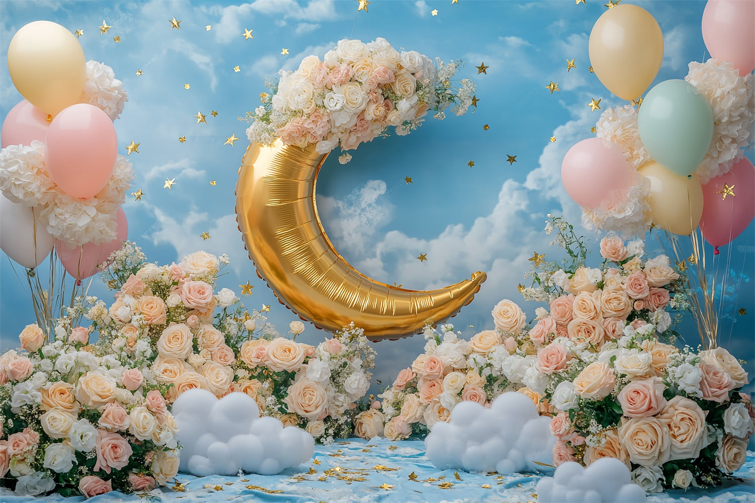 Blue Sky Backdrop Golden Crescent Garden Backdrop BRP57-230