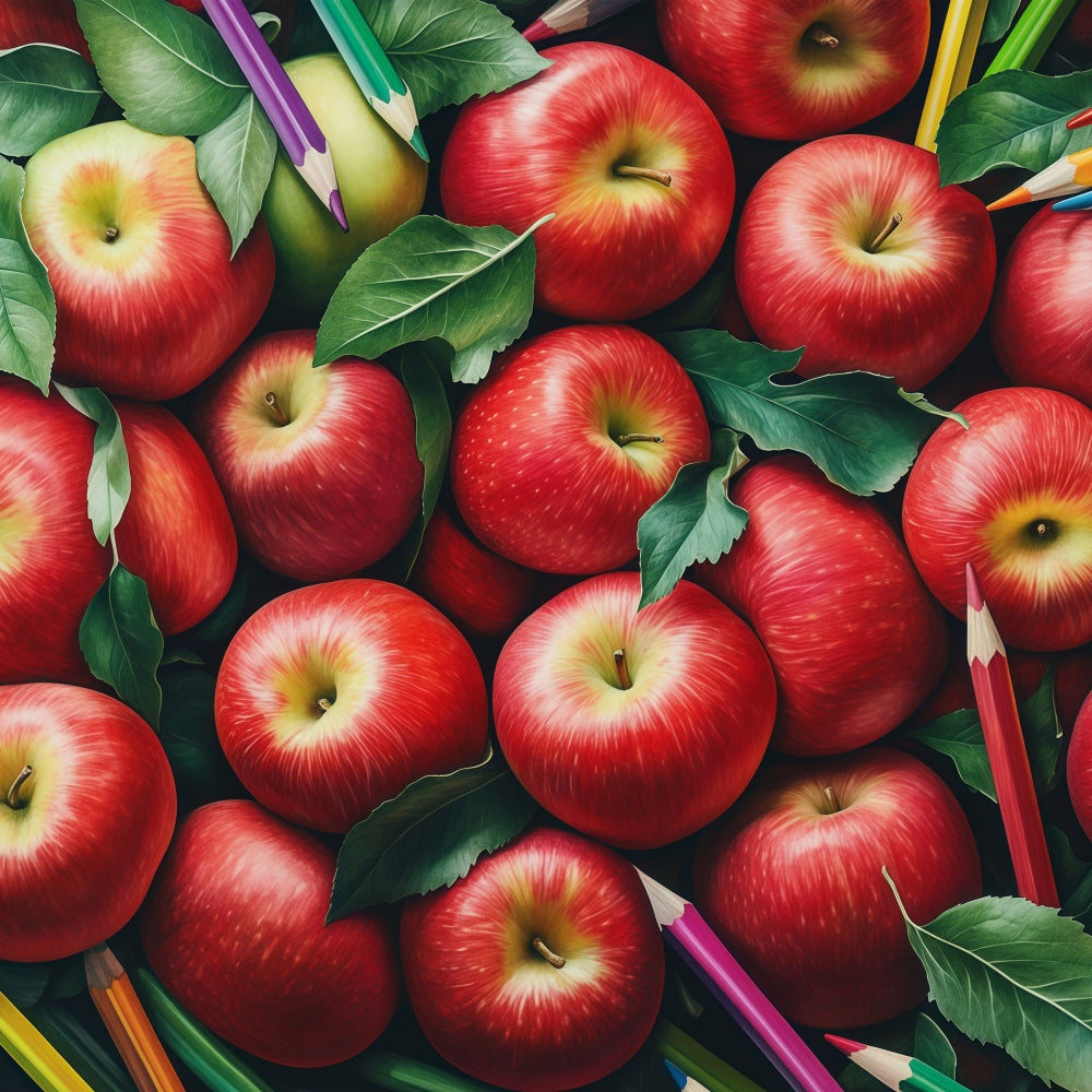 Back To School Backdrop Apple Pencils Delight Backdrop BRP57-36