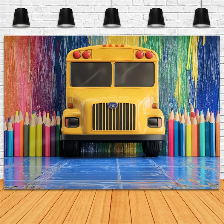 School Photo Backdrop Magic School Bus Vibes Backdrop BRP57-50