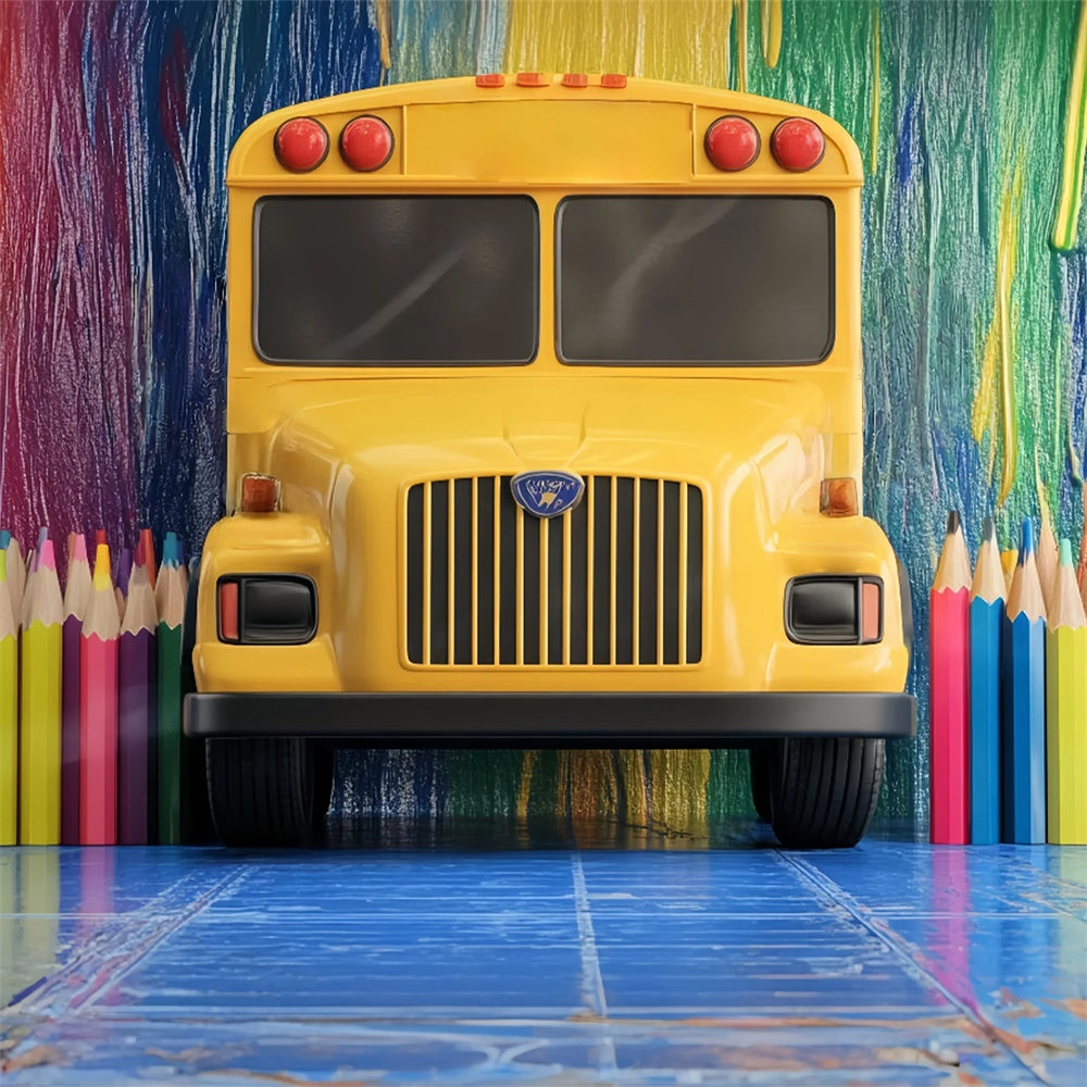 School Photo Backdrop Magic School Bus Vibes Backdrop BRP57-50