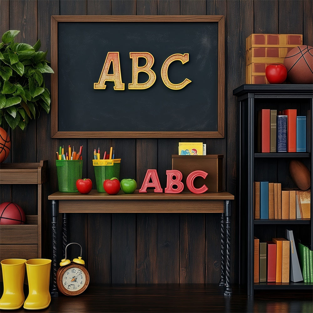 Back To School Backdrop School Essentials Display Backdrop BRP57-56