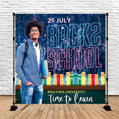 School Photo Backdrops College Comeback Glow Customized Backdrop BRP6-33