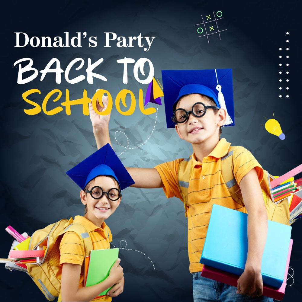 School Picture Backdrop Study Buddies Return Personalized Backdrop BRP6-37