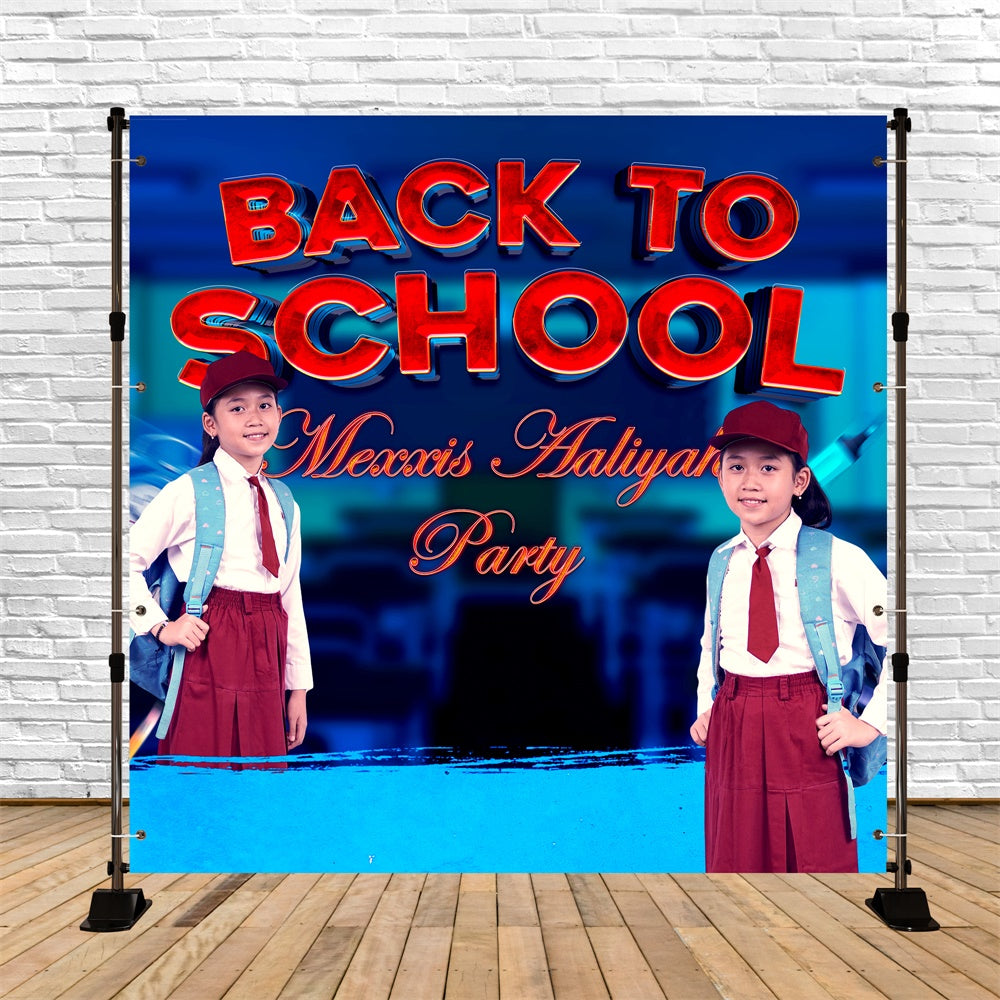 School Classroom Backdrop Classroom Glow Return Custom Backdrop BRP6-45