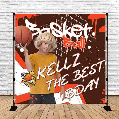 Happy Birthday Backdrops Street Hoop Bash Customized Backdrop BRP6-92