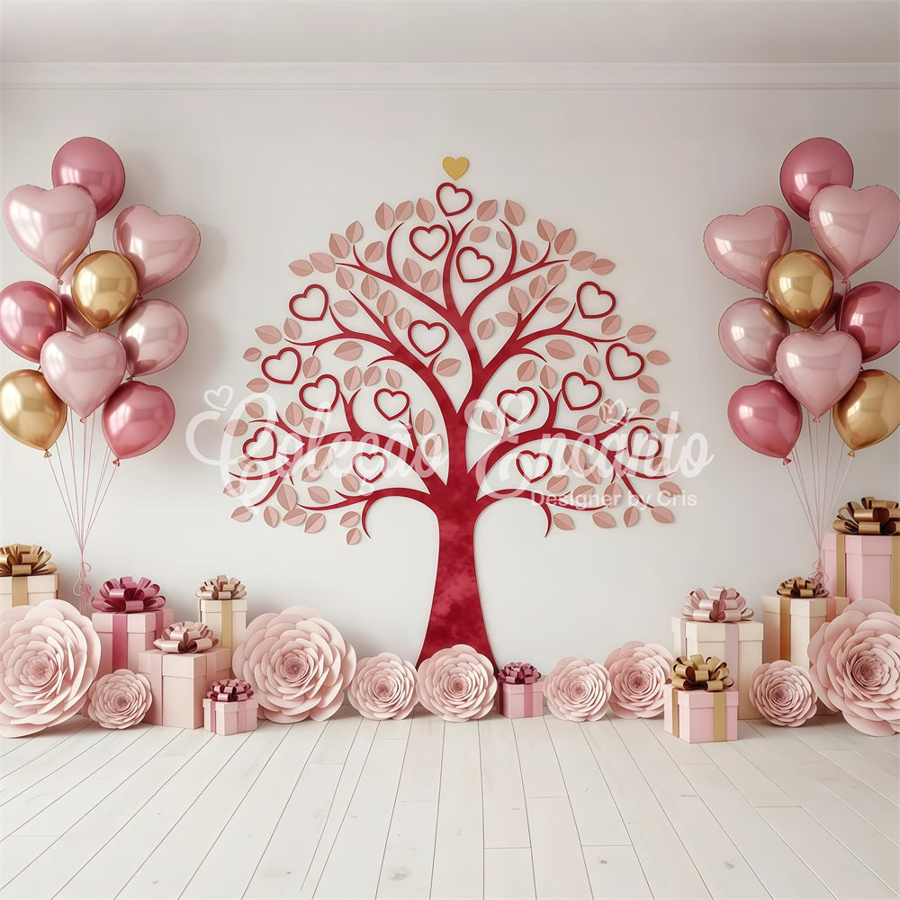 Valentines Backdrop Heart Tree Gift Display Valentines Day Backdrop By Magali