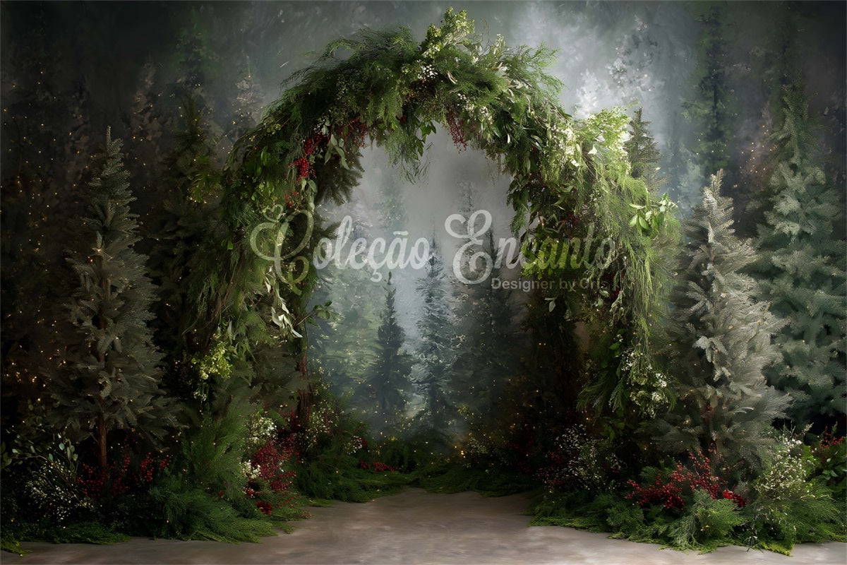 Christmas Backdrop For Photos Enchanted Forest Arch Backdrop By Magali