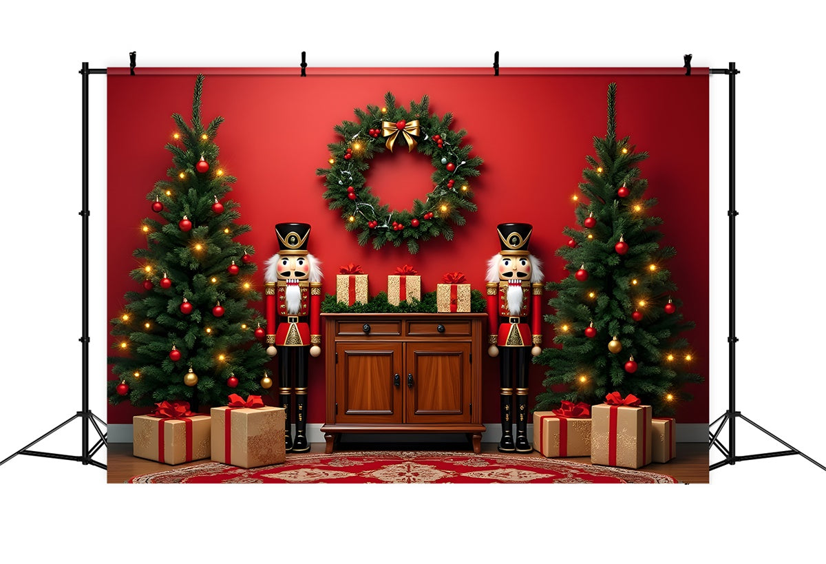 Xmas Backdrop Nutcracker Garland Display Backdrop By Magali