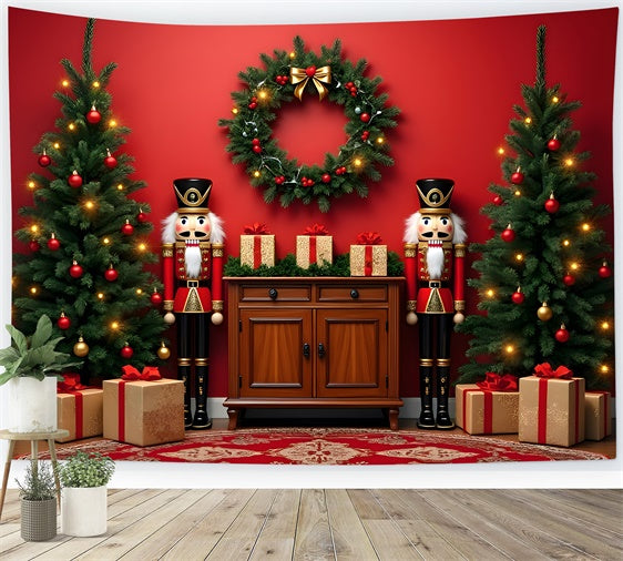 Xmas Backdrop Nutcracker Garland Display Backdrop By Magali