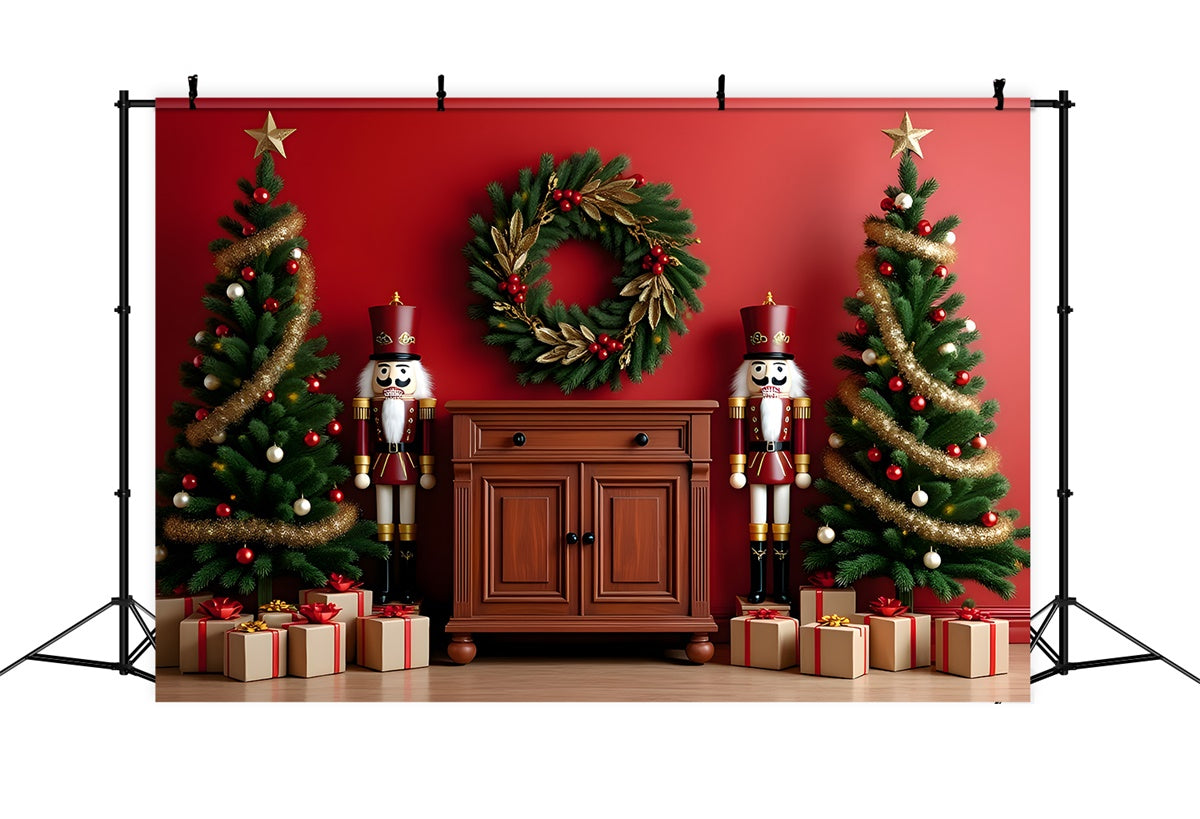 Xmas Backdrops Twin Tree Nutcracker Celebration Backdrop By Magali