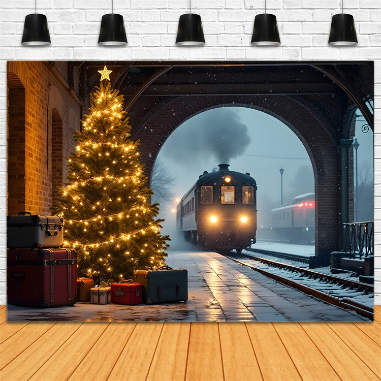 Christmas Backdrops Sale Snow Train Ride Backdrop By Magali