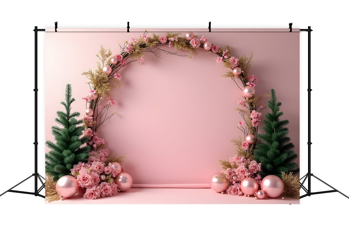 Professional Christmas Backdrops Pink Floral Arch Backdrop By Magali
