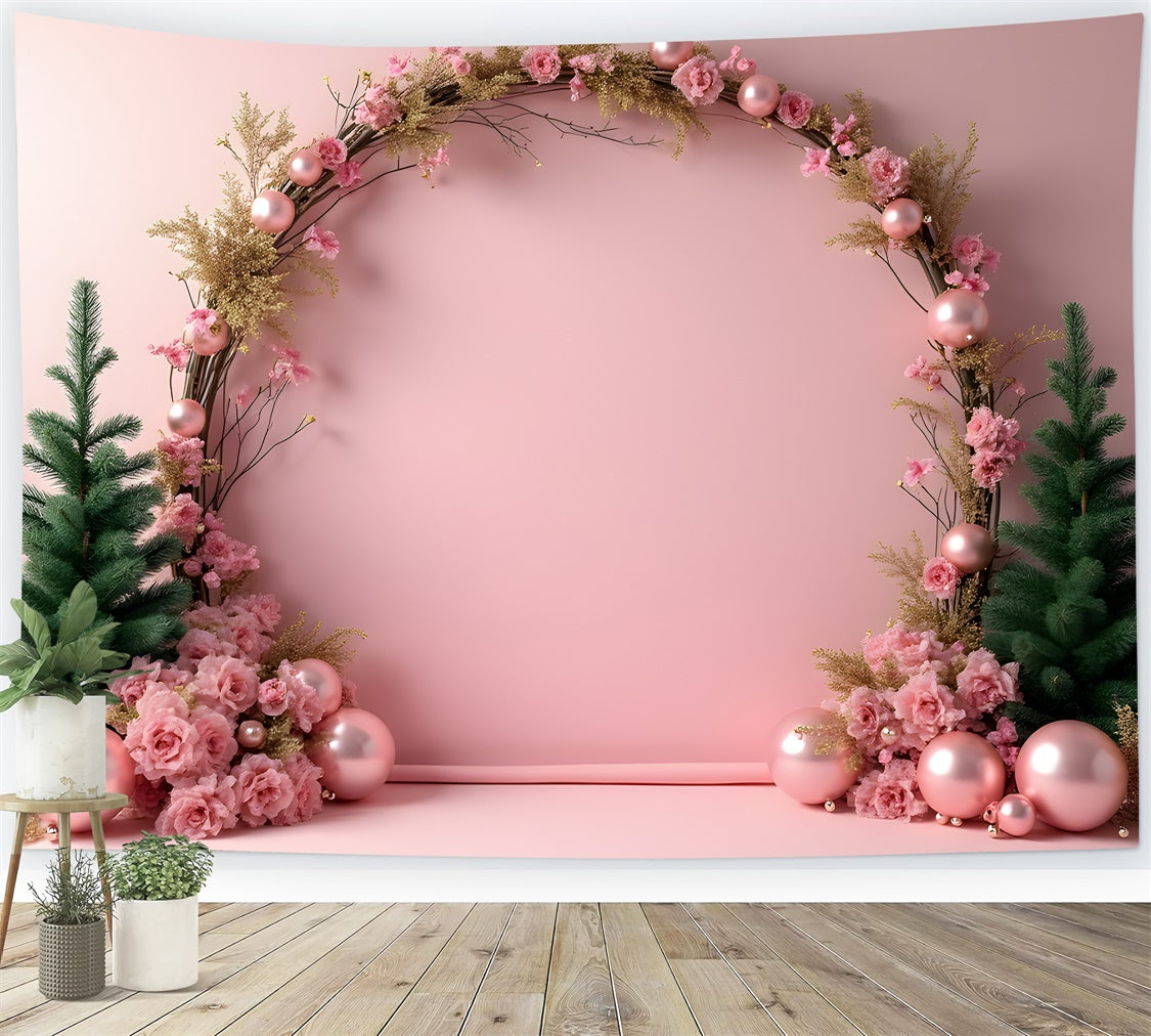 Professional Christmas Backdrops Pink Floral Arch Backdrop By Magali