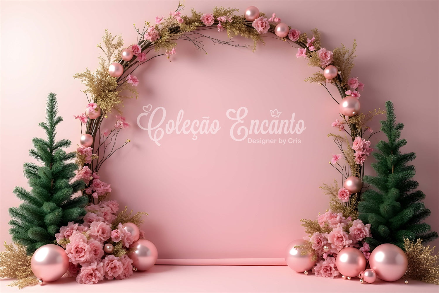 Professional Christmas Backdrops Pink Floral Arch Backdrop By Magali