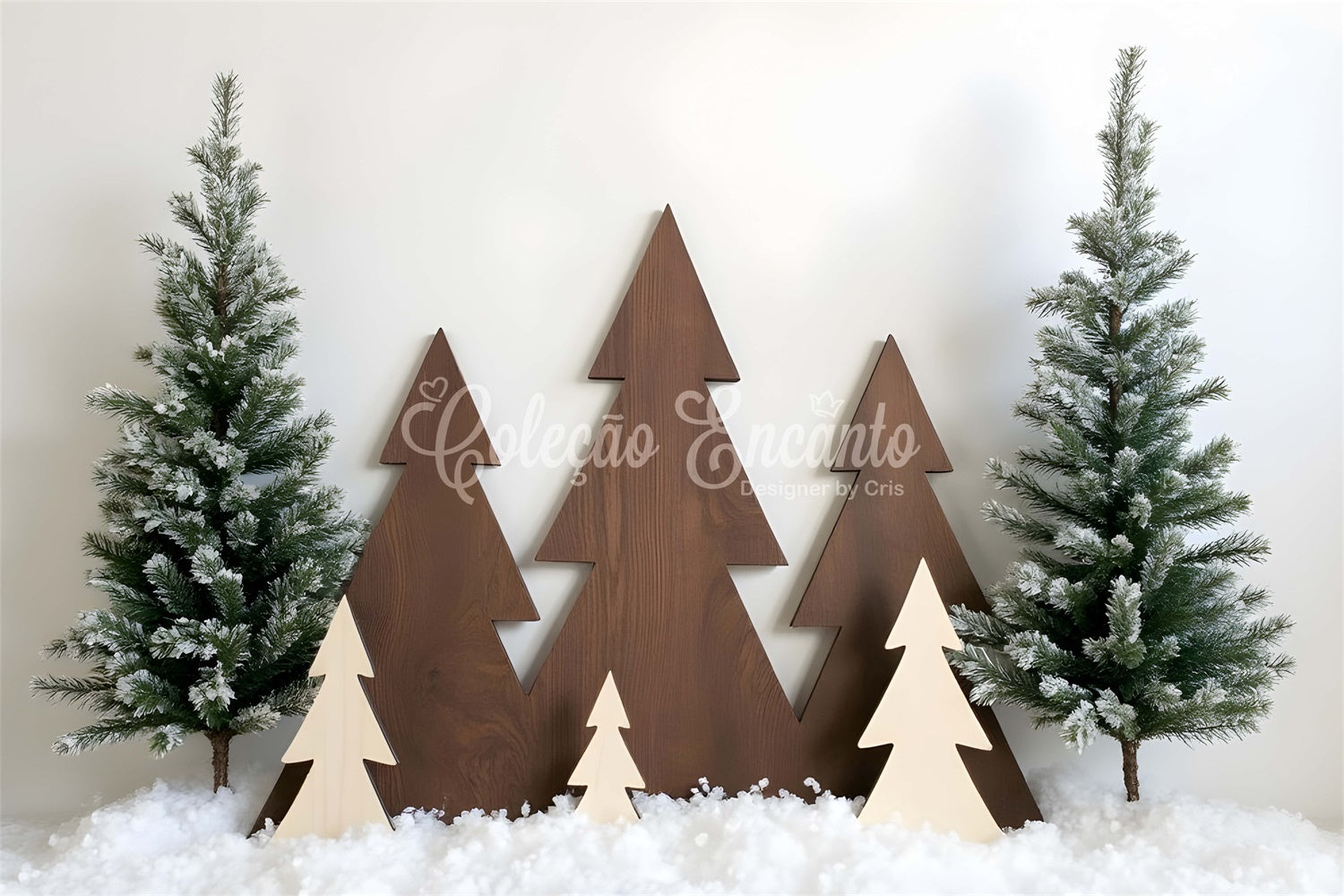 Christmas Backdrop Ideas Snowy Wooden Forest Backdrop By Magali
