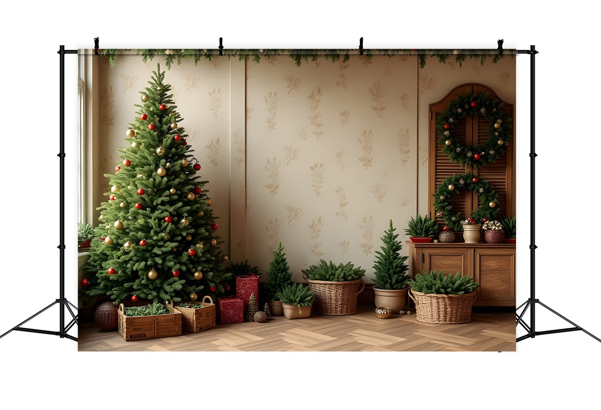 Christmas Tree Backdrop Indoor Gifts Decor Backdrop By Magali