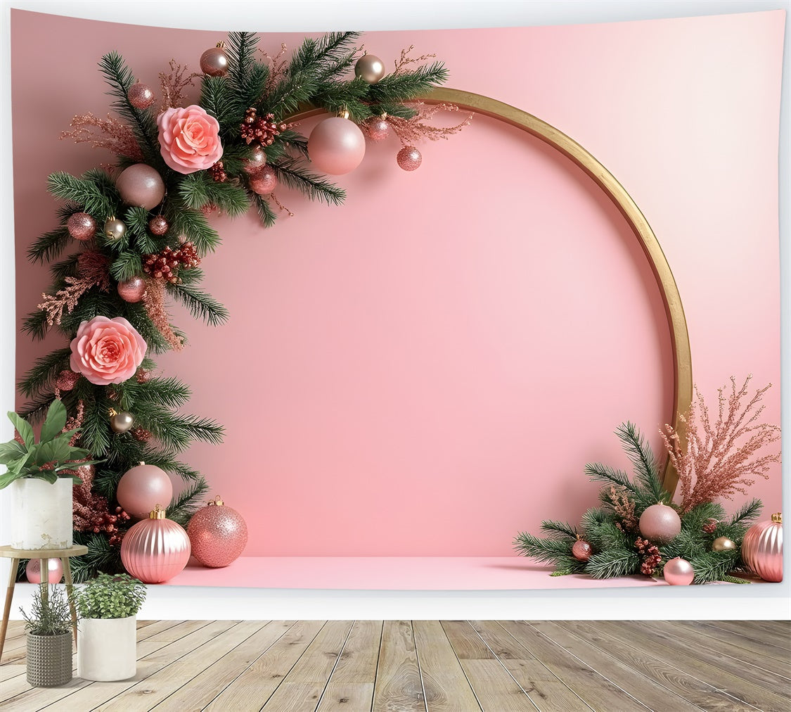 Christmas Backdrop Ideas Rose Arch Pink Theme Backdrop By Magali