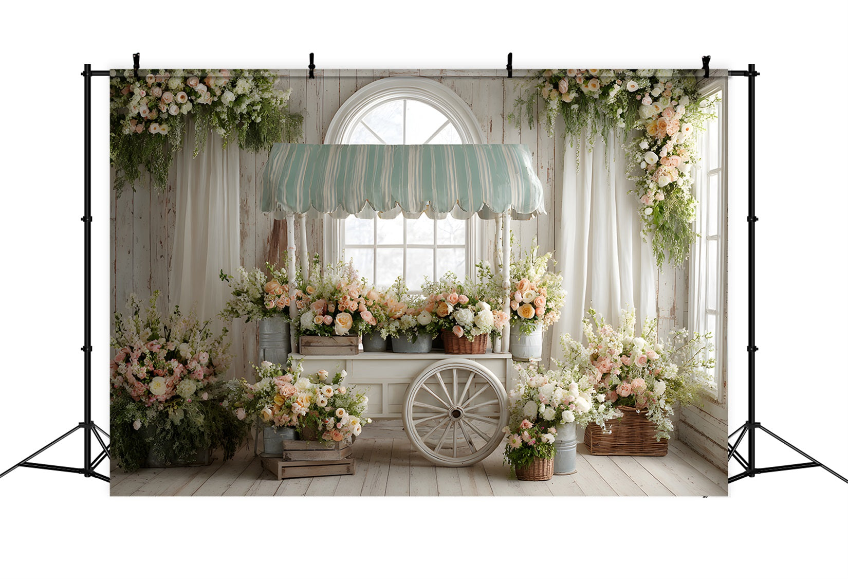 Easter Window Spring Light Backdrop Bloom Cart White Window Easter Backdrop By Magali