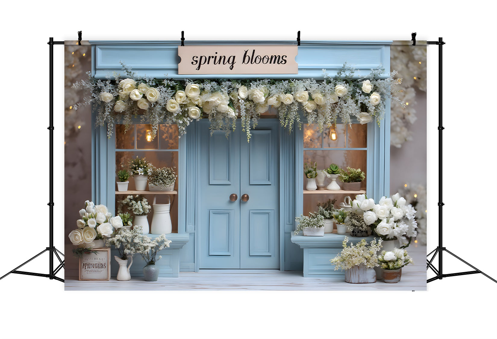 Easter European Garden Backdrop Blue Spring Bloom Shop Photography Easter Backdrops By Magali