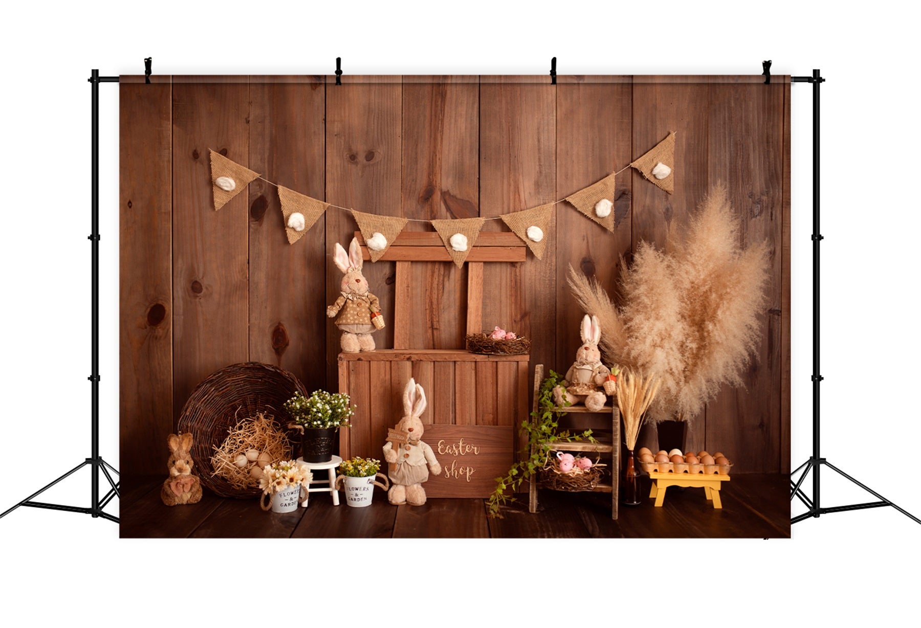 Newborn Backdrops For Photography Rustic Bunny Shop Display Easter Backdrop By Magali