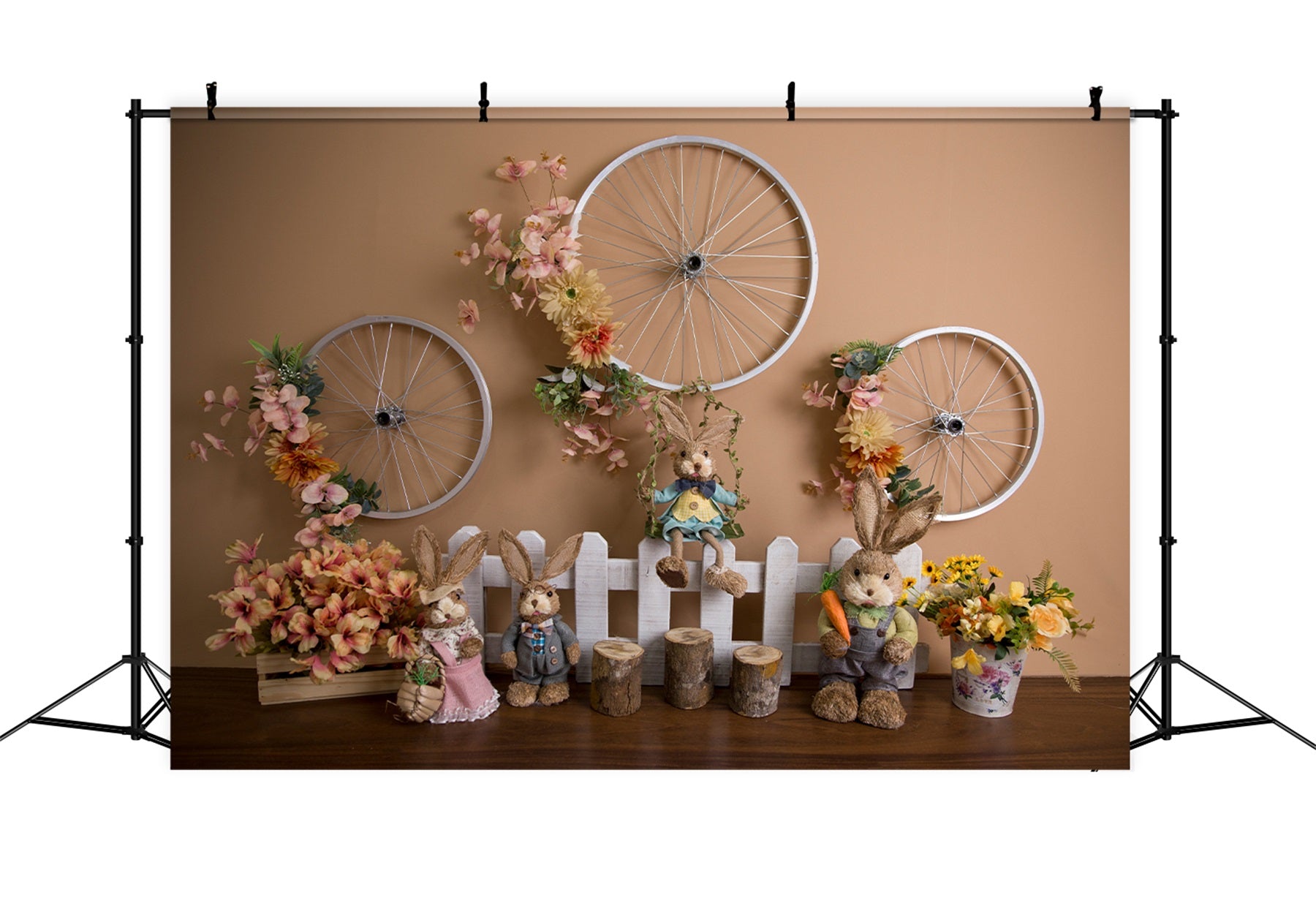 Newborn Photography Backdrop Vintage Bicycle Wheel Bunny Easter Backdrop Ideas By Magali