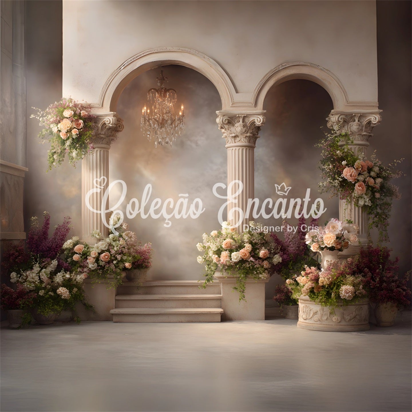 Mother's Day Backdrop Ideas Classical Stone Columns Floral Mothers Day Backdrop Ideas By Magali