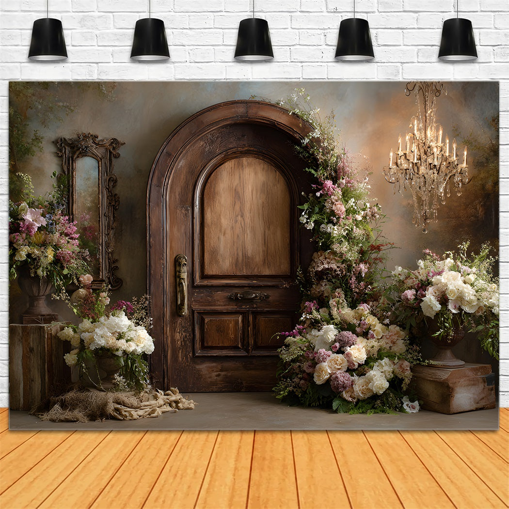 Mother's Day Photo Backdrop Ideas Vintage Arch Door Floral Mothers Day Picture Backdrop By Magali