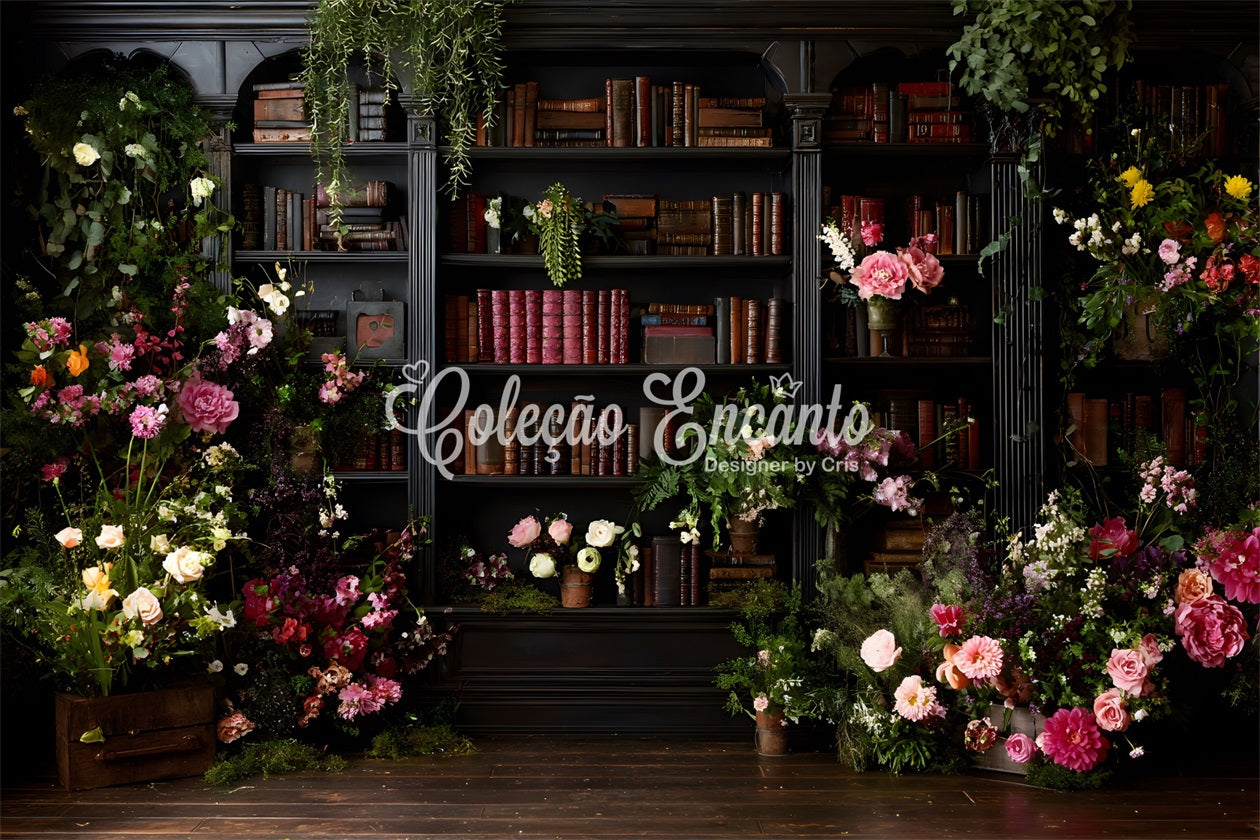 Backdrop Mothers Day Bookshelf Floral Blooms Photo Booth Mother's Day Backdrop Ideas By Magali
