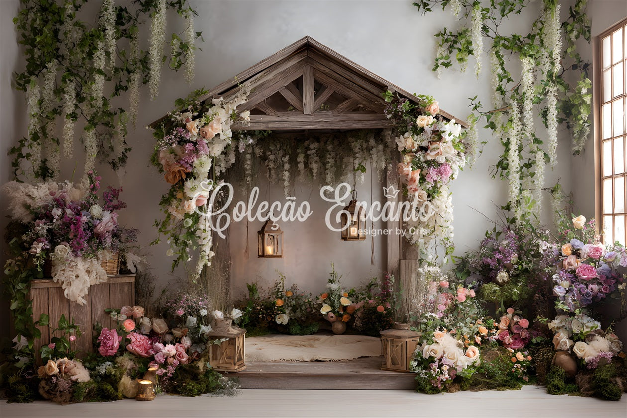 Backdrop Design For Mother's Day Rustic Wooden Pavilion Flowers Easy Mother's Day Backdrop By Magali